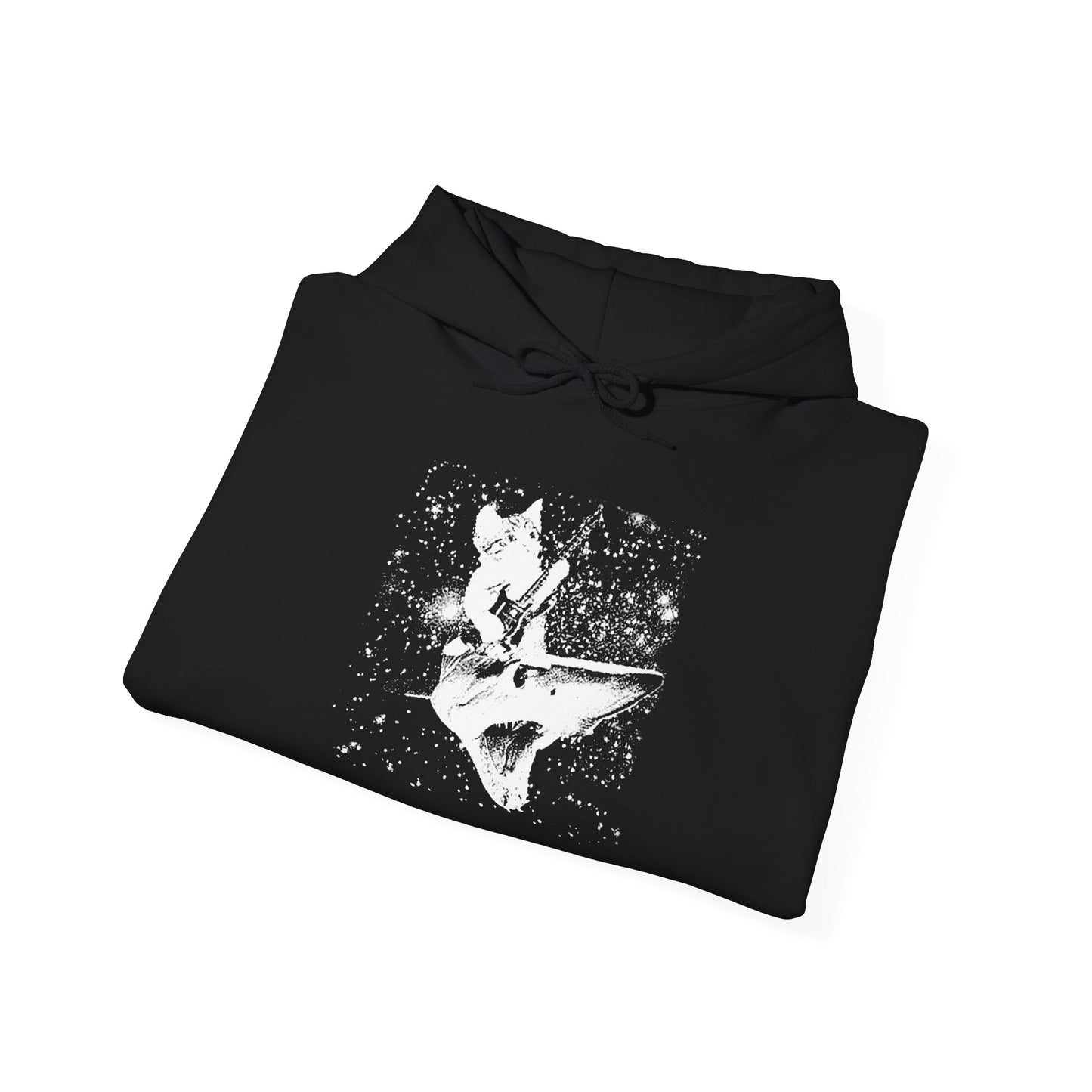 CAT RIDING SHARK HOODIE