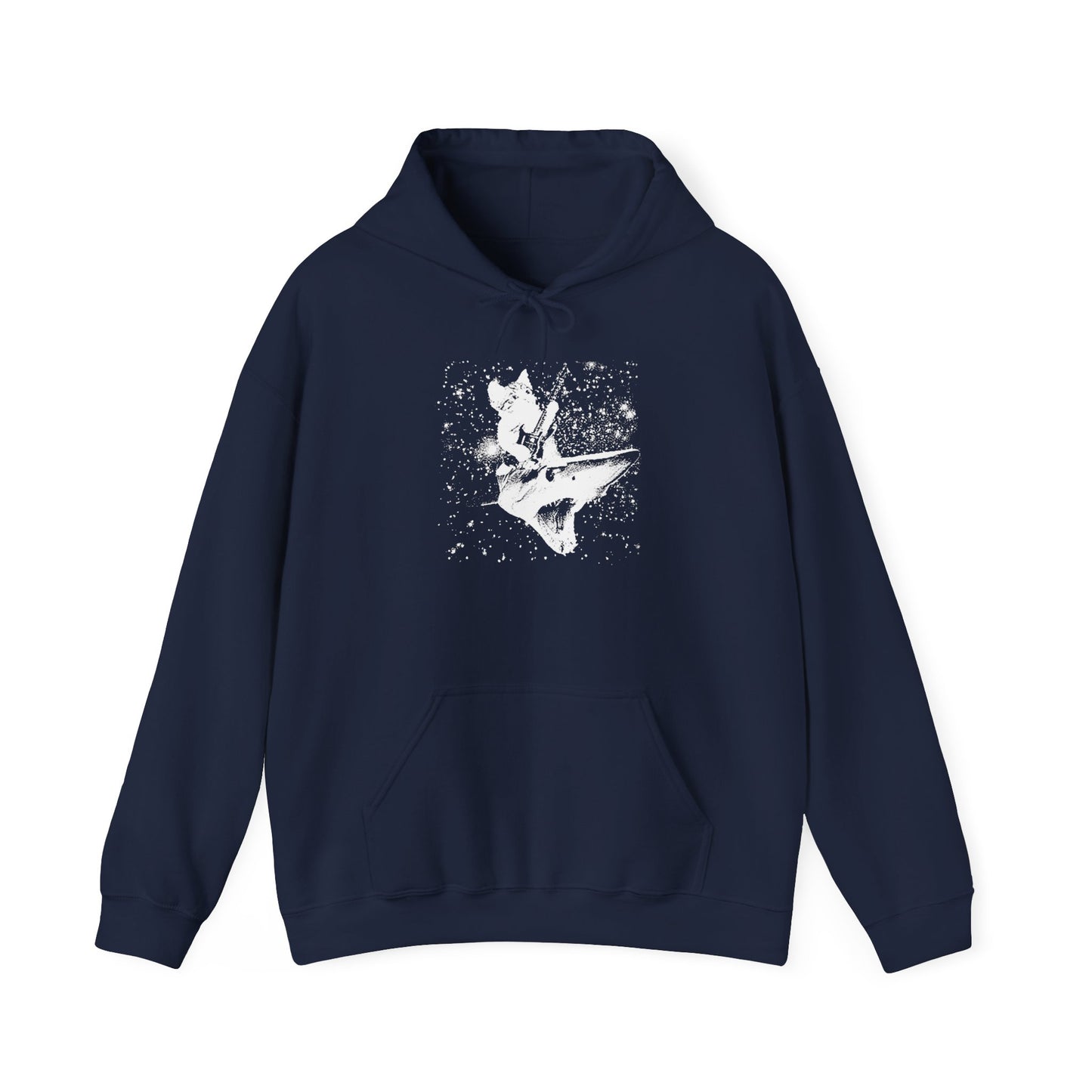 CAT RIDING SHARK HOODIE