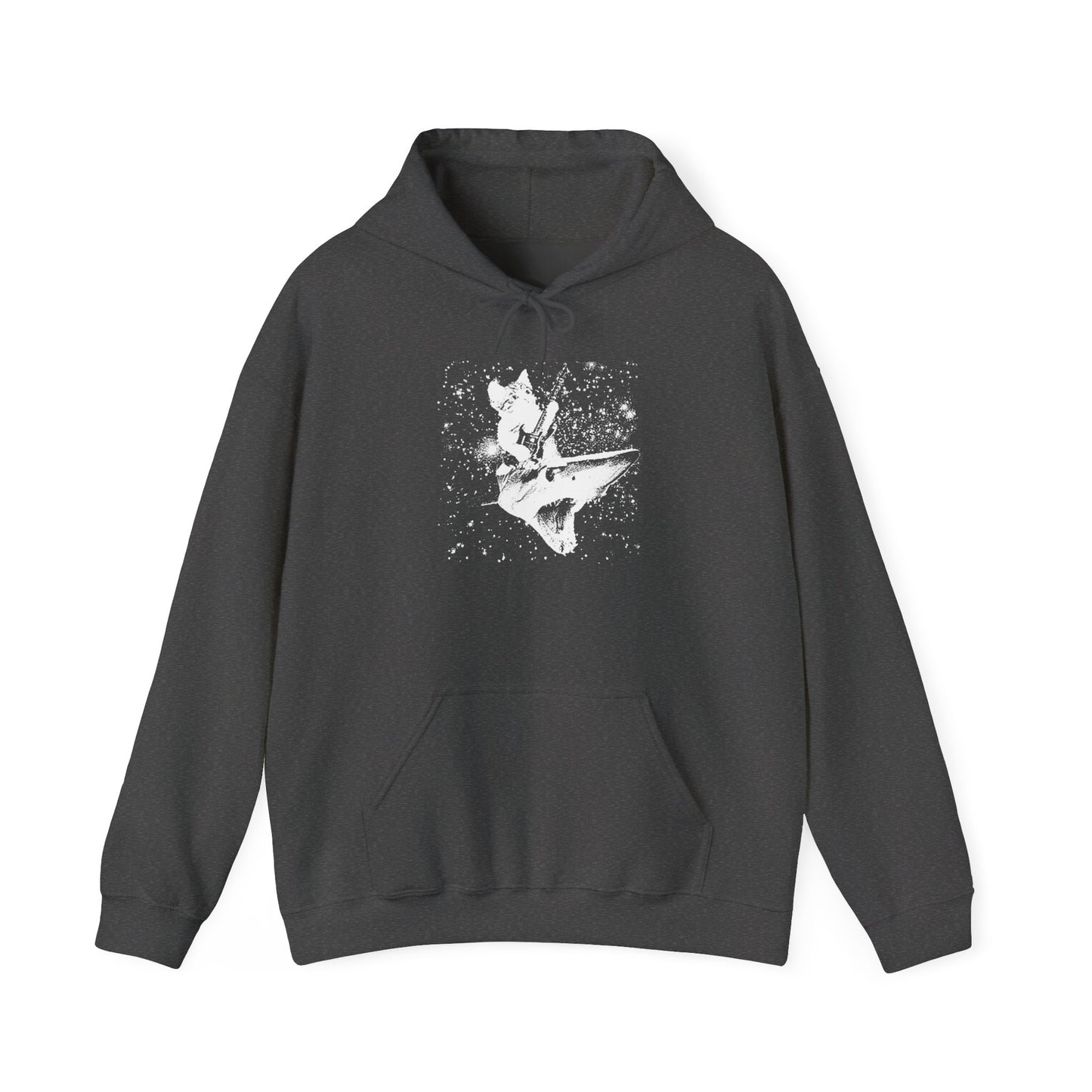 CAT RIDING SHARK HOODIE